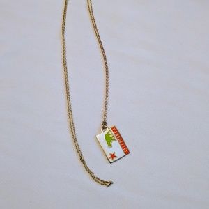 California Flag Pendant Necklace